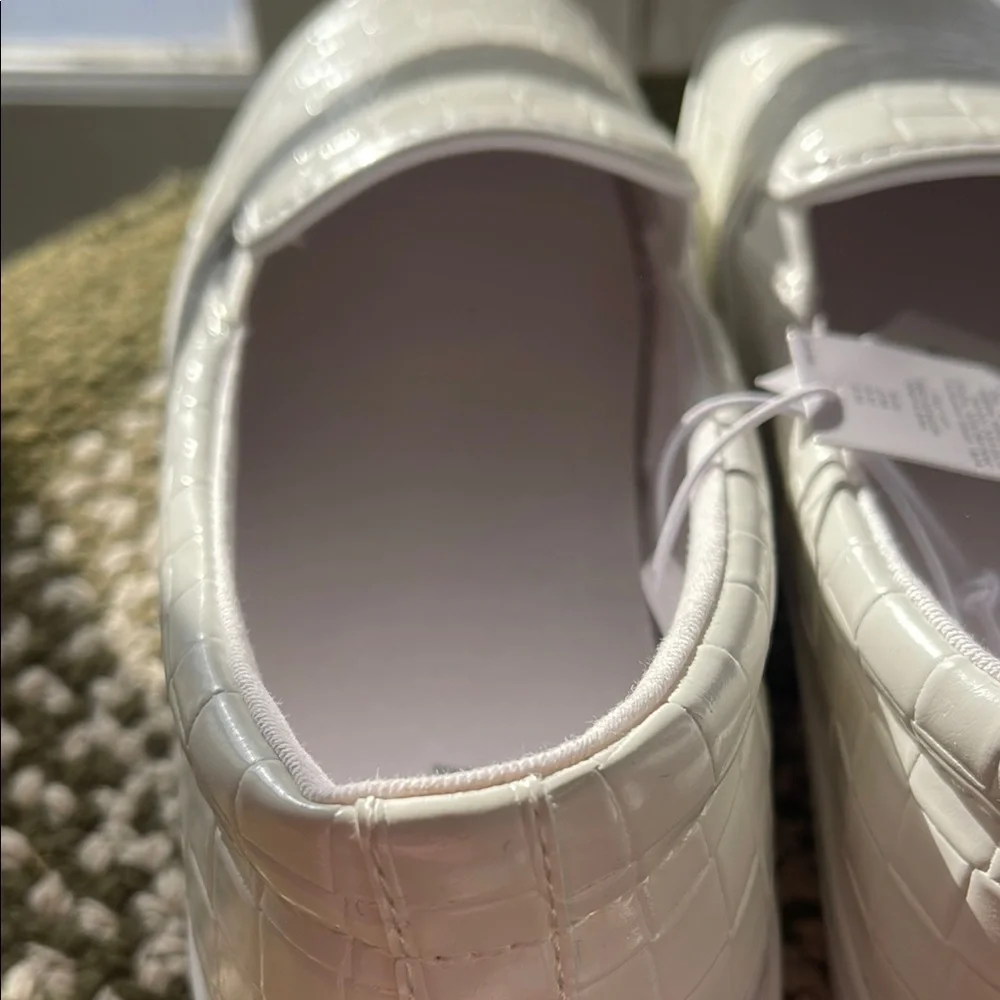 Old Navy White Flats with Slip-On Design and Comfortable Fit